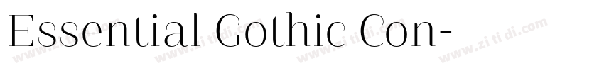 Essential Gothic Con字体转换